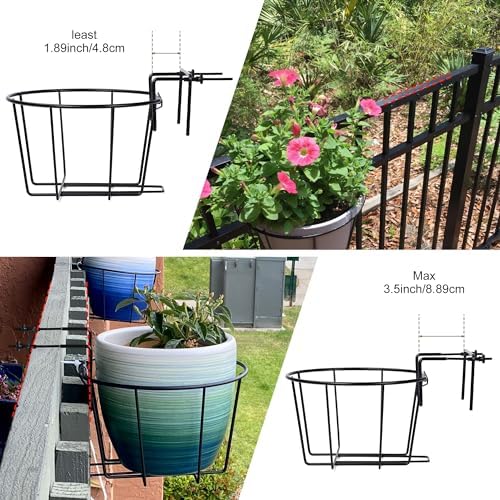 TQVAI Adjustable Hanging Railing Planter - Image 2