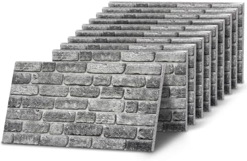K&B Panels 3D Wall Panels, Rustic Brick Effect Styrofoam Wall Panelling Kit by Unknown