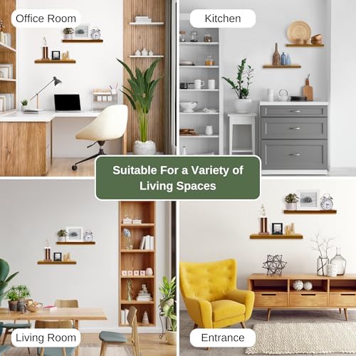 Teak Wood Floating Shelves Perfect - Image 4