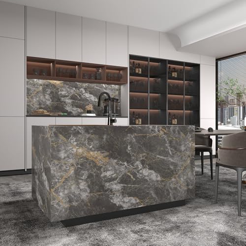 BAYYA Dark Grey Marble Contact Paper - Image 5