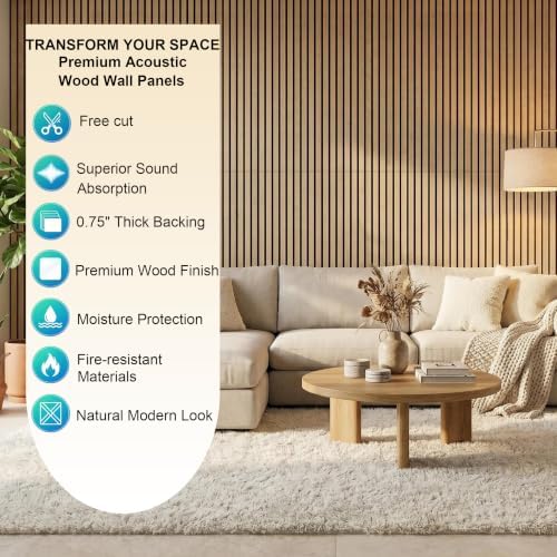 2 Pack Wood Slat Wall Panels, Vertical Wood Slat Wall Panels, Light Oak - Image 6