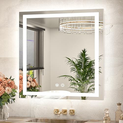 TETOTE 30 x 30 Inch LED Bathroom Mirror by TETOTE