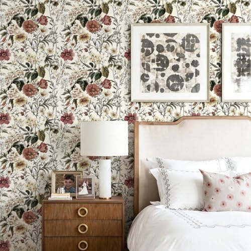 Livebor Vintage Floral Wallpaper Peel and Stick - Image 2