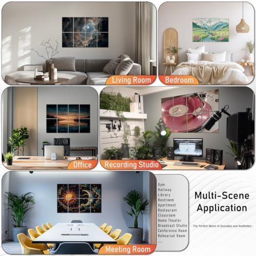 FurnoFlexArt Acoustic Panels Tiles Decorative Room Sound Proof Foam Absorbing - Image 5