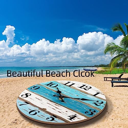 CHYLIN 16" Wall Clock Beach Tropical Nautical Coastal - Image 6