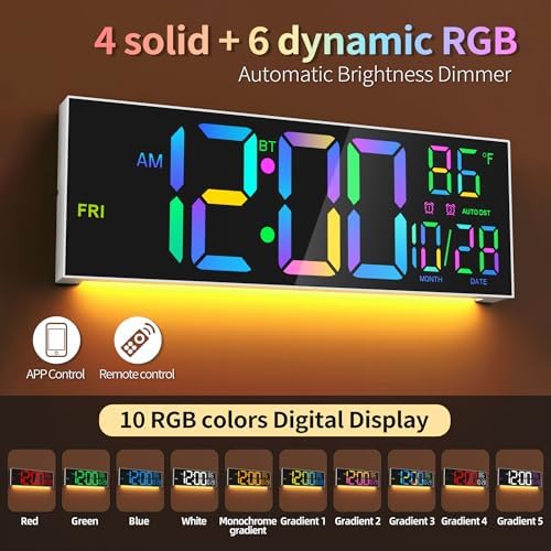 16.5" RGB Digital Wall Clock - Image 3