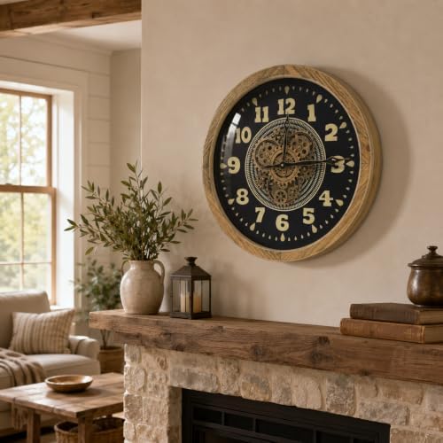 20" Real Moving Gears Wall Clock - Image 6