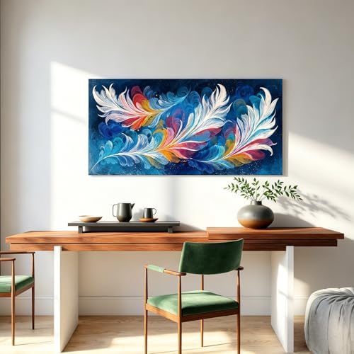 I@U Abstract Feather Wall Art Decor Modern Minimalist Lines Artwork - Image 6