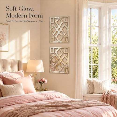 Square Decorative Wall Mirror 13 x 17 Inch, Modern Wall Mounted Accent Mirror - Image 5