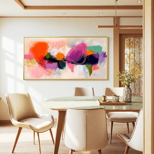 Colorful Graffiti Large Gold Framed Abstract Wall Art - Image 5
