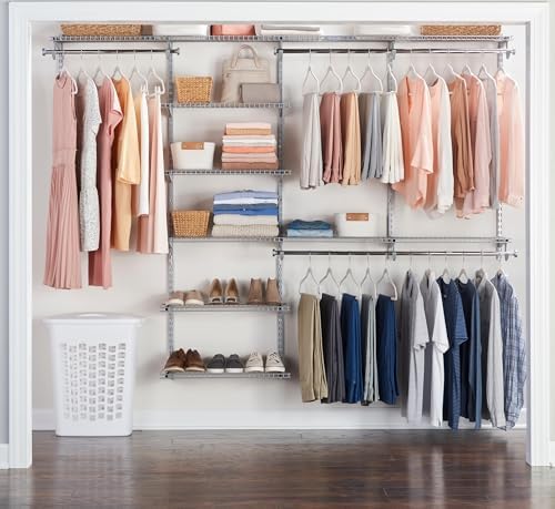 Rubbermaid Configurations Deluxe Custom Closet Kit 4-8 Ft. Adjustable Metal by Rubbermaid