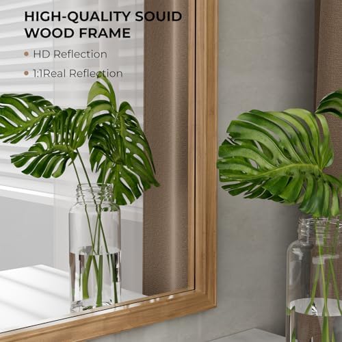 WallBeyond 28" x 40" Wood Bathroom Mirror - Image 5