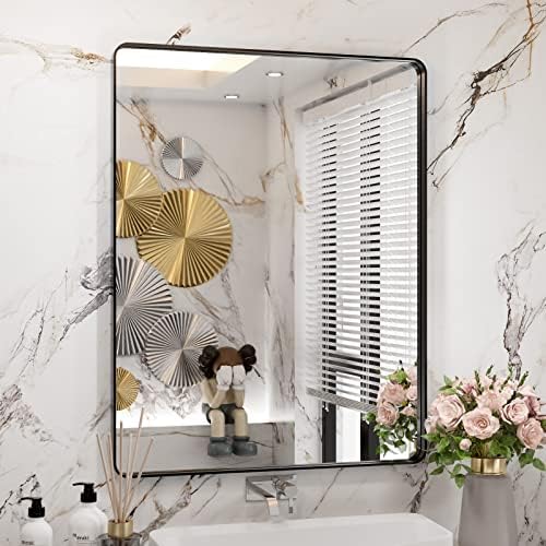 WEER Black Bathroom Vanity Mirror 28X36 Inch by WEER