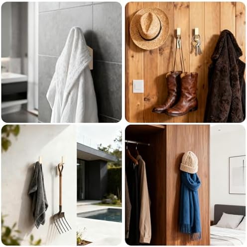 Heavy Duty Wall Hooks for Hanging, 40 lbs Single Coat Hooks & Towel Hooks Wall - Image 5