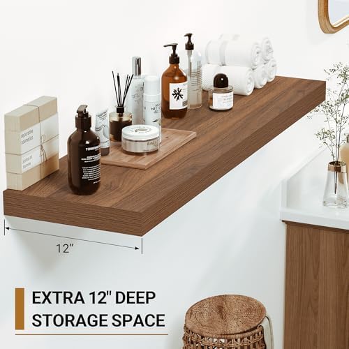 Vivelove Rustic Floating Shelves, 48 X 12 Inches - Image 4