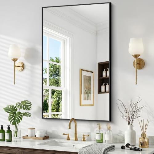 36" x 24" Bathroom Mirror, Bathroom Vanity Mirror-Black - Image 3