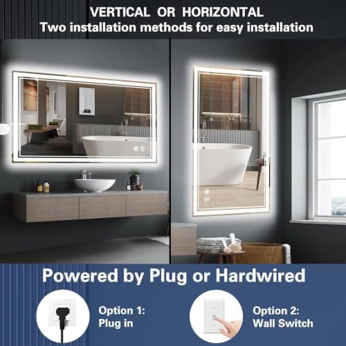 32“ x 40” Bathroom Mirror with Lights, LED Mirror - Image 6