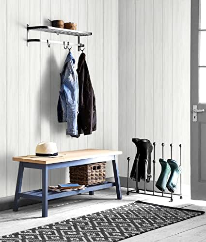 NextWall Faux Wood Panel Peel and Stick Wallpaper - Image 2