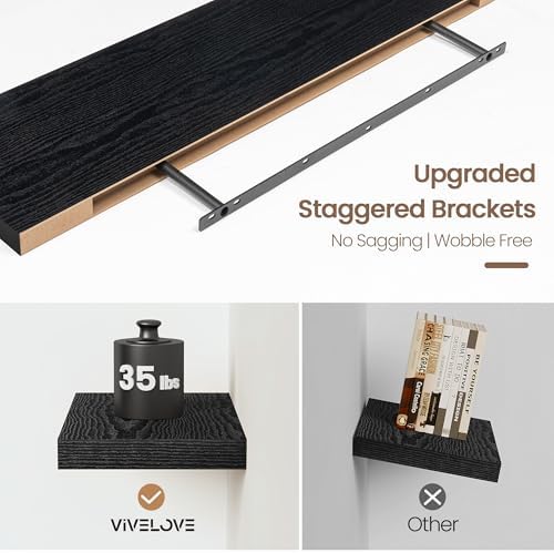 Vivelove Floating Shelves 9 inch Deep 24”Long Set of 2 - Image 4