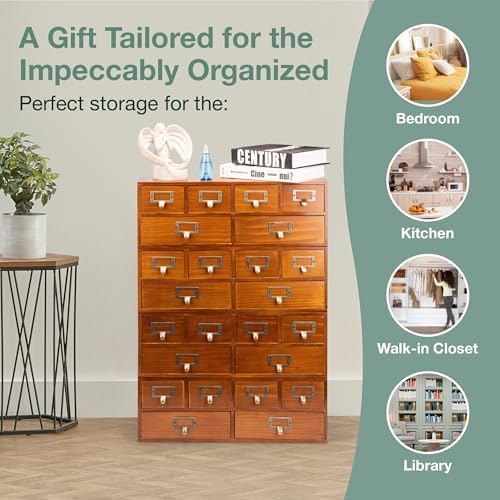 Stackable Modular Set of 4 Apothecary Desktop Organizing Cabinet - Image 7