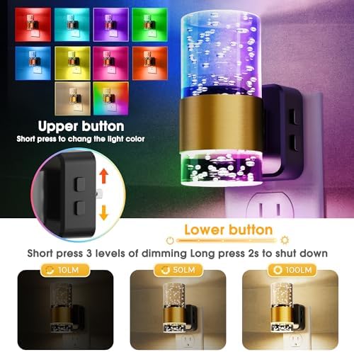 L LOHAS LED Night Light Dimmable Night Lights Plug into Wall Remote Control - Image 2