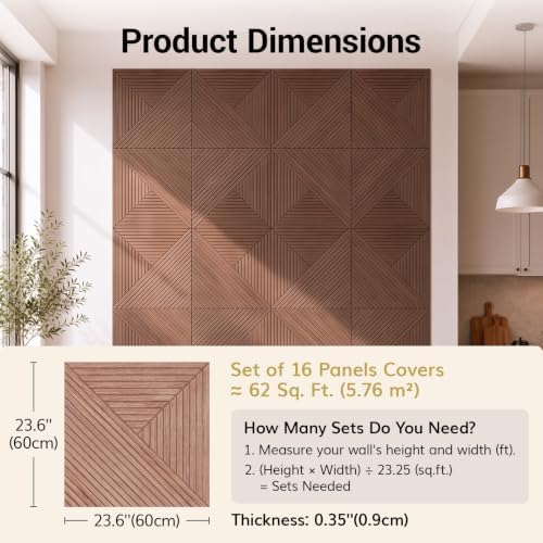TONOR 16 Pack Acoustic Panels Peel and Stick, 23.6''x23.6''-62 sq.ft. - Image 2