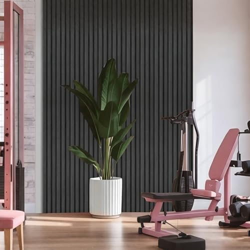 Peel and Stick 4 Roll Black Slat 3D Wall Panel 4"x 98"Acoustic Accent - Image 5