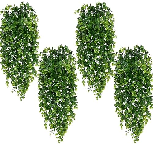 Waipfaru 4Pcs Fake Hanging Plants 2.7FT Fake Plants Fake Vines Greenery by Waipfaru