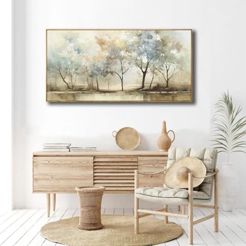 Abstract Wall Art Artwork Retro Trees Pictures Decor Canvas Painting Large Size - Image 4