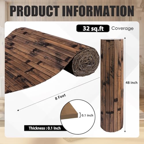 FONUNO Bamboo Wall Panel Bamboo Pole Wrap Roll - Image 4