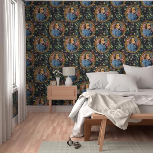 Spoonflower Ben Franklin Peel and Stick Removable Wallpaper - Image 5