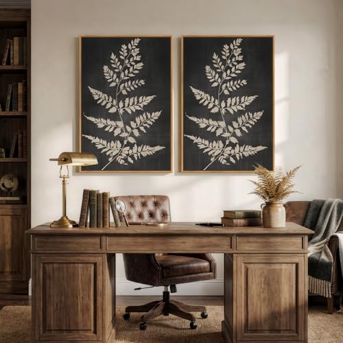 Large Framed Rustic Vintage Botanical Wall Art - Image 6