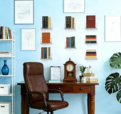 6Inch 6PCS Clear Acrylic Floating Wall Shelves, Small Floating Shelves - Image 2