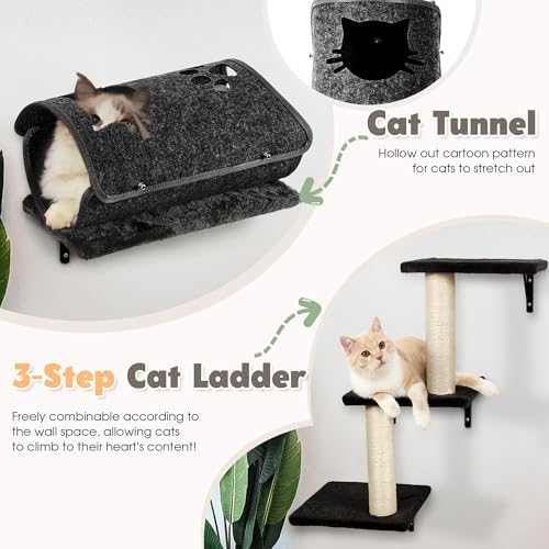 7-in-1 Wall Mounted Cat Climber Set, Cat Furniture Set - Image 4