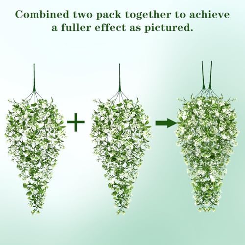 Waipfaru 4pcs Fake Hanging Plants, Faux Ivy Fake Vines Greenery - Image 4
