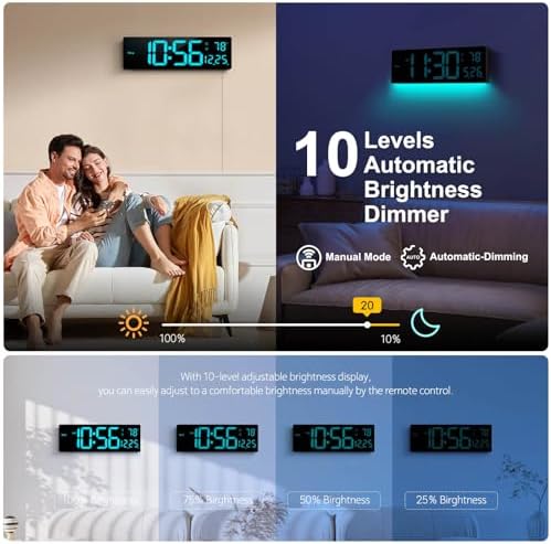 Digital Wall Clock 16", Wall Clocks - Image 4