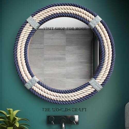 Nautical Round Rope Mirror - Image 2