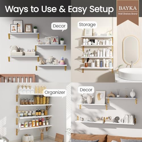BAYKA 22.4 in Long Wall Mounted Floating Shelves - Image 4