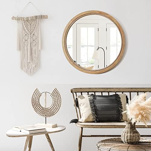 Round Wood Mirror - Image 3