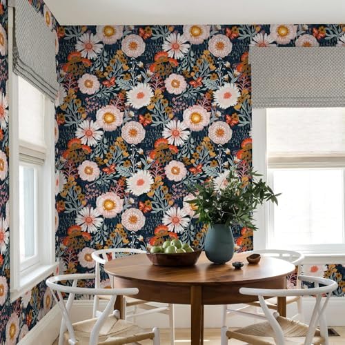 Dimoon Boho Wallpaper Peel and Stick Wallpaper Floral Retro Contact Paper - Image 4