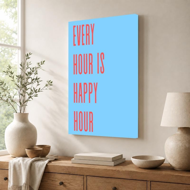 InkFlow Posters Every Hour Happy Hour Canvas Poster - Image 4
