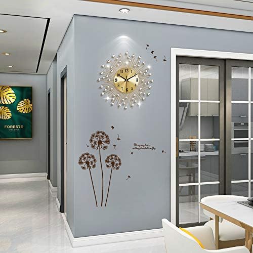 Large Wall Clocks for Living Room Decor Modern Gold Silent Clock - Image 3