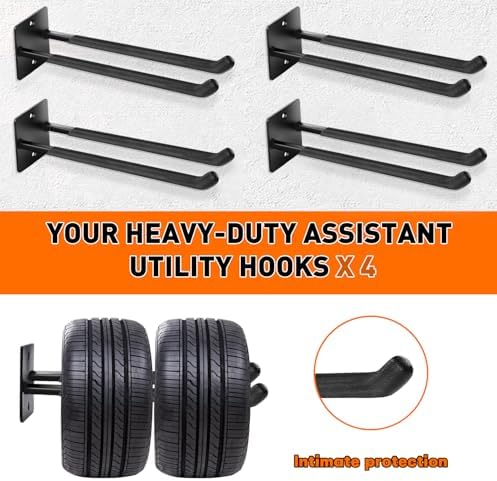 14" Large Heavy-Duty Garage Hooks - Image 4