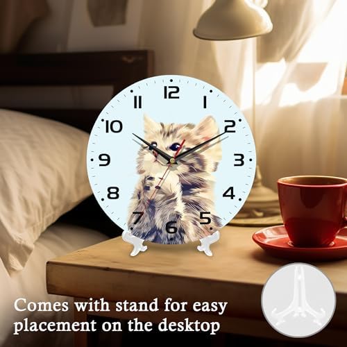 Wall Clock, 10 Inch Silent Non-Ticking Home Kitchen Decor, Battery Operated - Image 4