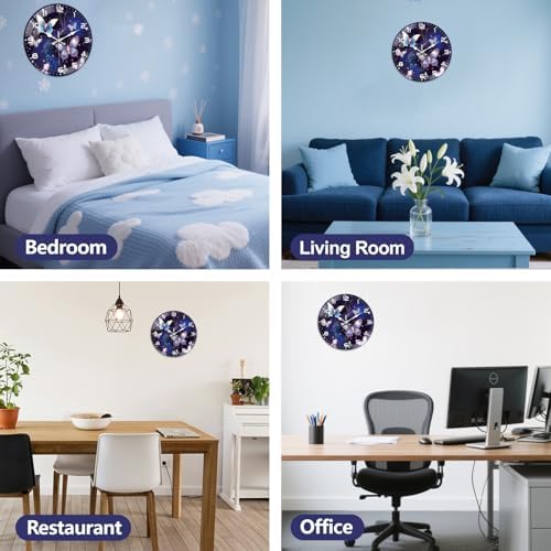 peacoblue Butterfly Wall Clocks Battery Operated - Image 4