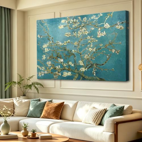 OKEXCKK Almond Blossom by Vincent Van Gogh Canvas Wall Art Large Modern Floral by OKEXCKK