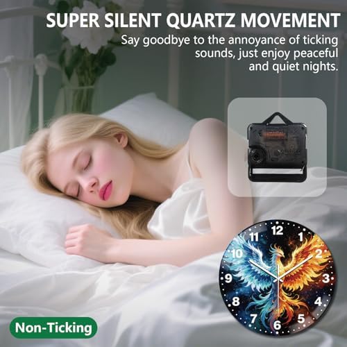 peacoblue Phoenix Wall Clocks Battery Operated - Image 4