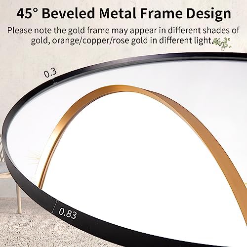 32" LED Backlit Bathroom Vanity Mirror, Wall Mounted Round Makeup Shaving Mirror - Image 5