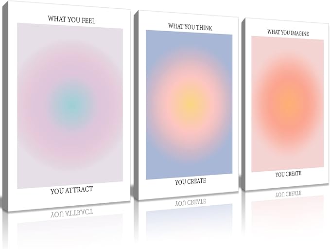 Framed 3Pcs Abstract Wall Art Poster Room Aesthetics Spiritual Spiritual by NCYEL