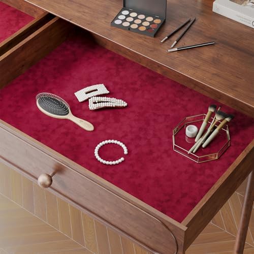 Red Velvet Flocking Liner for Jewelry Drawer 15.7"x160" Self Adhesive Velvet - Image 6